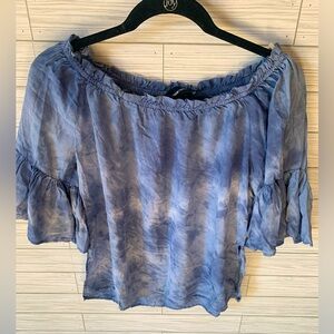 Fifteen twenty off the shoulder ruffle sleeve top blouse shirt